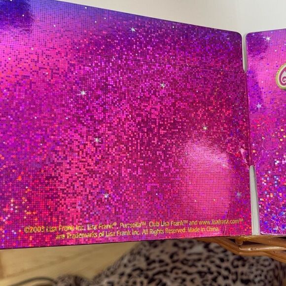Rare Lisa Frank Glamour Jeweled Purrscilla Persian Cat Double Pocket Folder 2003 - Picture 3 of 6